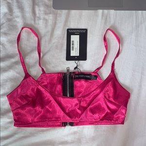 Hot pink satin top